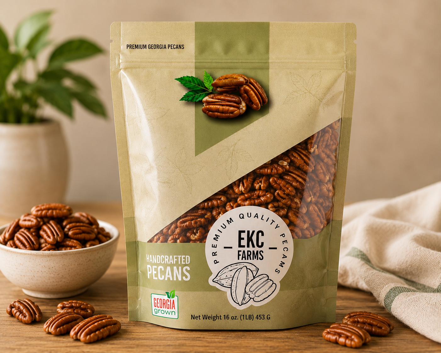 Shelled Pecans (1 lb bag)